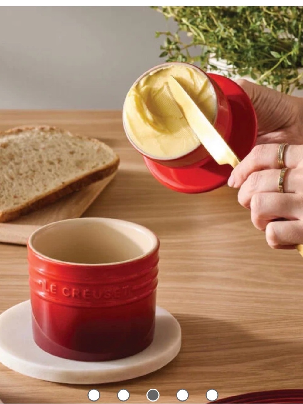 Red Ceramic butter croc - Home Dining